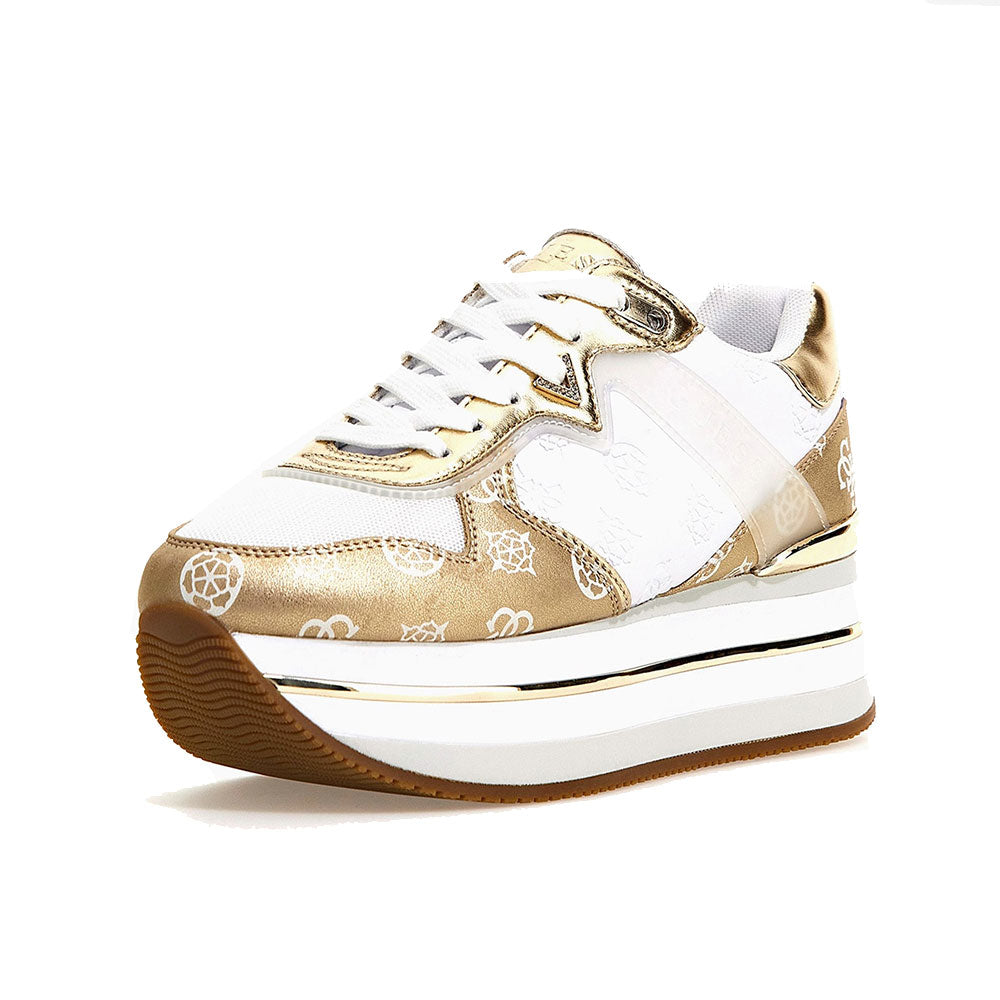 Damenschuhe GUESS Sneakers Farbe Weiß - Gold Harinna Line