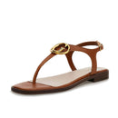 GUESS Damen-Flip-Flop-Sandalen Miry Line aus cognacfarbenem Leder