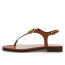 GUESS Damen-Flip-Flop-Sandalen Miry Line aus cognacfarbenem Leder