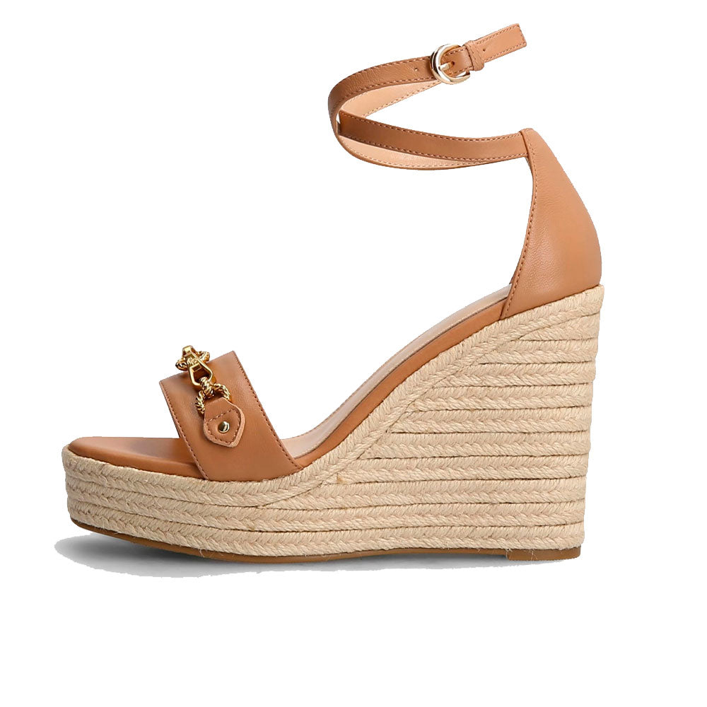 Damensandalen mit Keilabsatz GUESS Wendy Linie Farbe Sand