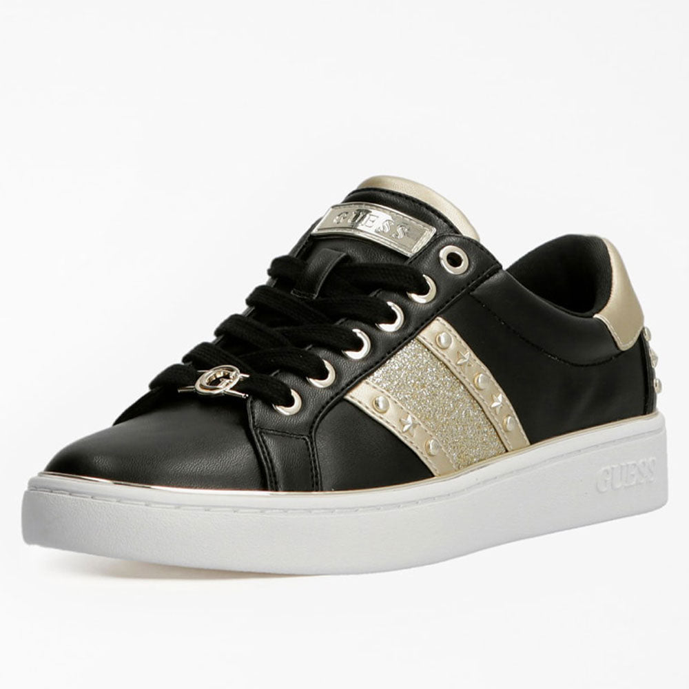 GUESS Damenschuhe Sneakers Bevlee Line Farbe Schwarz - Gold