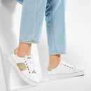 GUESS Damenschuhe Sneakers Bevlee Line Farbe Weiß - Gold