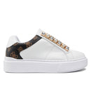 Scarpe Donna GUESS Sneakers Linea Haya Colore Bianco - Marrone