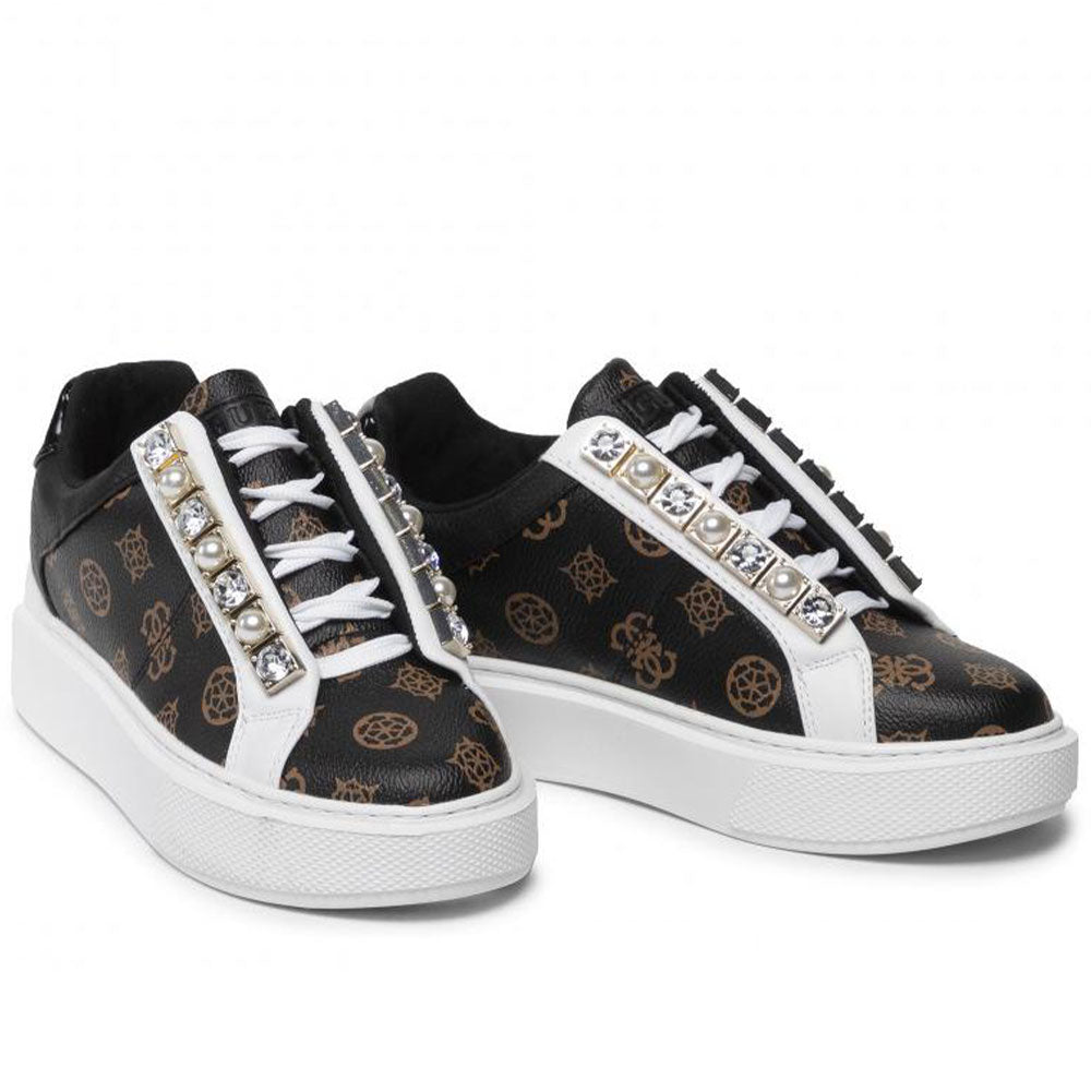 Scarpe Donna GUESS Sneakers Linea Haya Colore Nero - Marrone