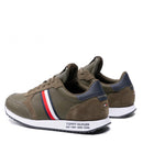 Scarpe Uomo TOMMY HILFIGER Sneakers Running in Pelle e Nylon Army Green
