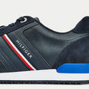 Scarpe Uomo TOMMY HILFIGER Sneakers Running linea Iconic in Pelle e Camoscio Blu