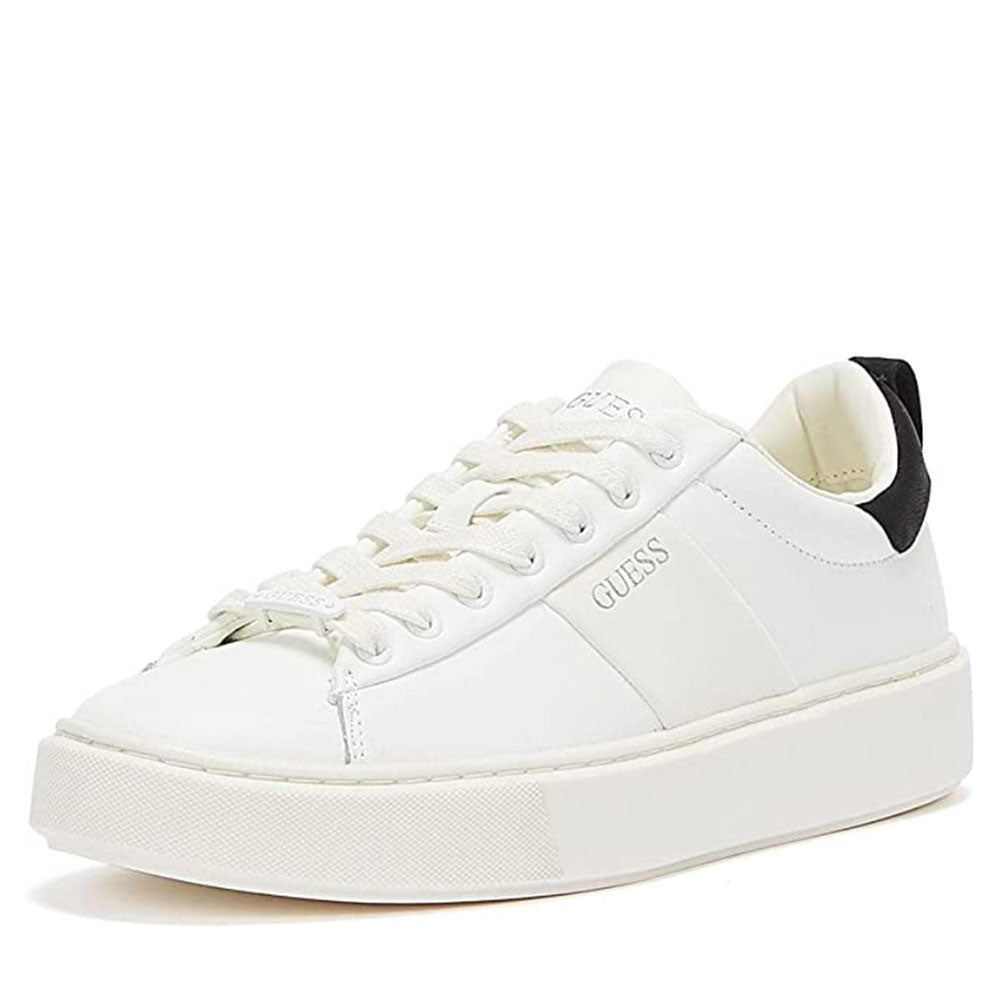 Scarpe Uomo GUESS Sneakers in Pelle Colore Bianco e Nero Linea Vice
