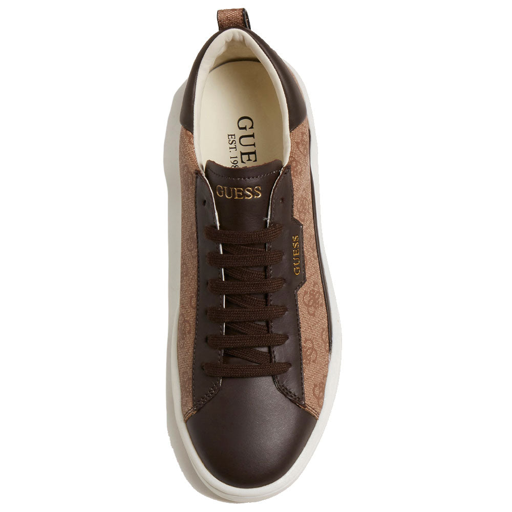 Scarpe Uomo GUESS Sneakers Linea Verona Colore Beige Brown a
