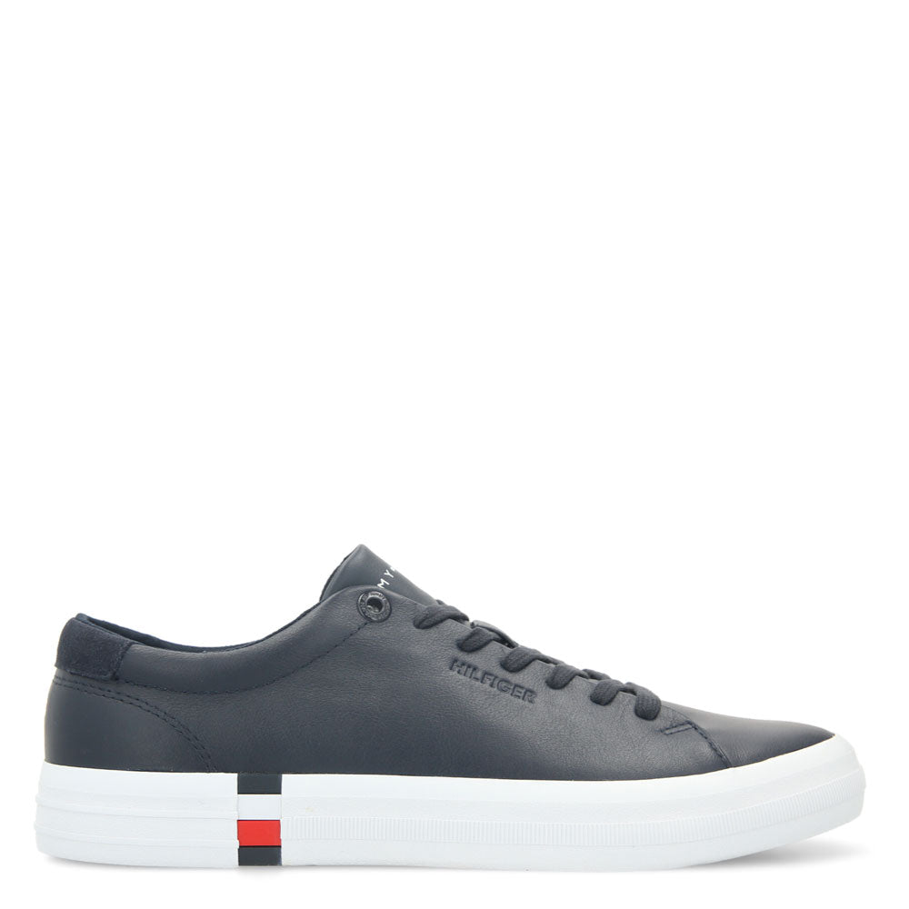 Scarpe Uomo TOMMY HILFIGER Sneakers linea Premium in Pelle colore Desert Sky