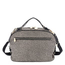 Borsa Donna a Mano BORBONESE linea Sexy Bag in Tessuto Op Colore Natural Black