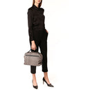 Borsa Donna a Mano BORBONESE linea Sexy Bag in Tessuto Op Colore Natural Black