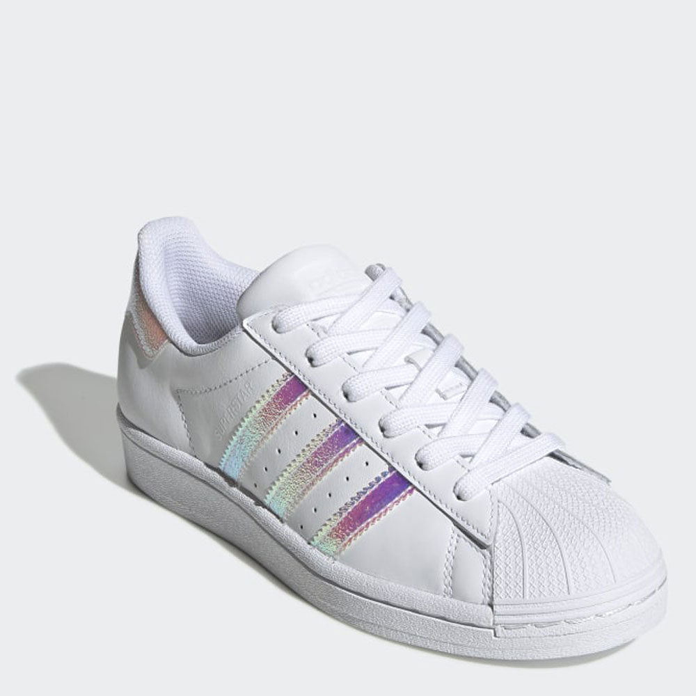 Adidas superstar j shoes white silver best sale