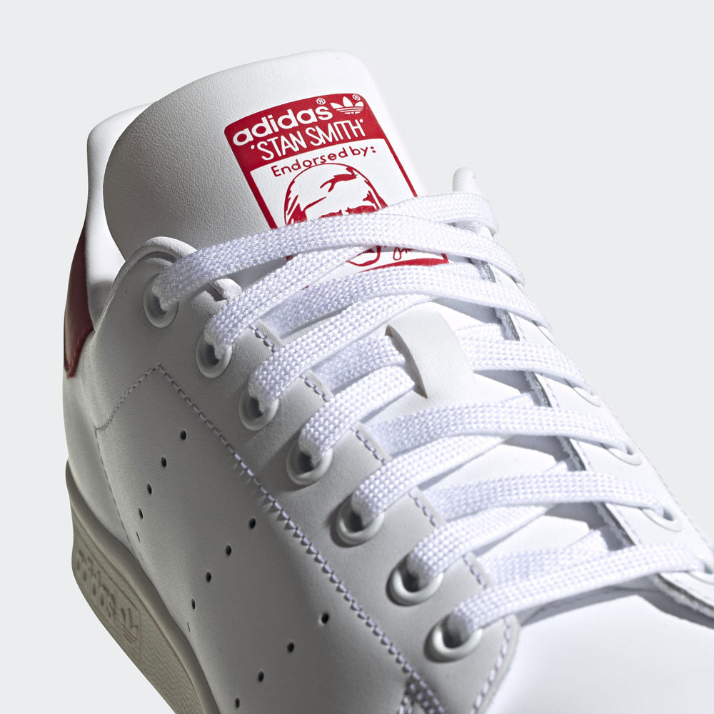 Scarpe Uomo ADIDAS Sneakers linea Stan Smith colore Bianco e Rosso a sconto Cuoieriashop