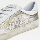 Scarpe Donna TOMMY HILFIGER Sneakers in Pelle Bianca con Paillettes
