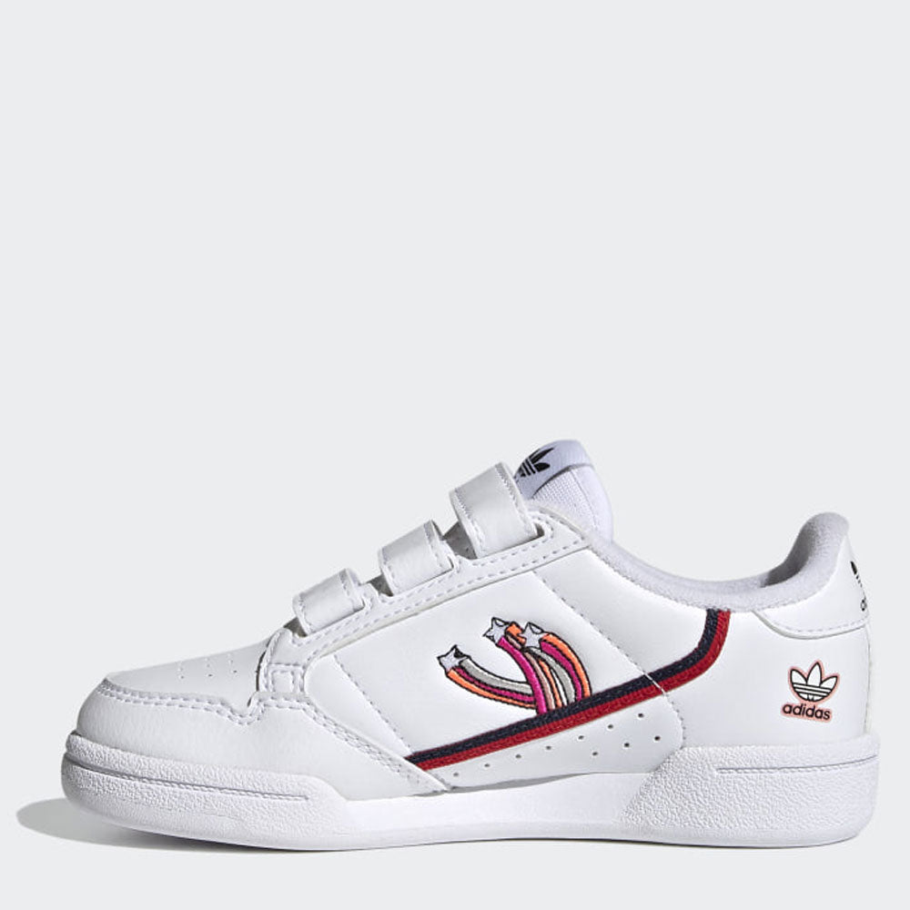 Scarpe Bambino ADIDAS Sneakers con Strappi linea Continental 80 colore Bianco