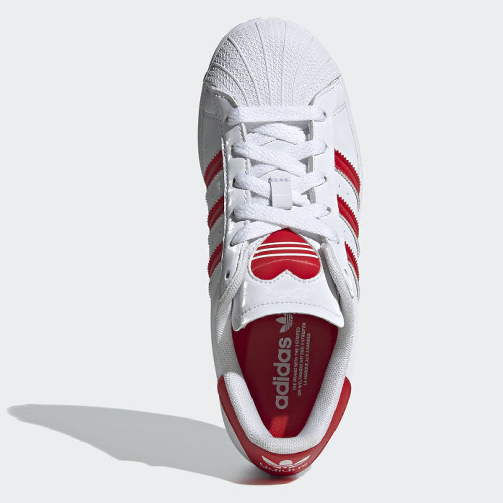 Scarpe Donna ADIDAS Sneakers linea Superstar J colore Bianco e Rosso a sconto Cuoieriashop Scarpe Donna ADIDAS Sneakers linea Superstar J colore Bianco e Rosso a sconto Cuoieriashop