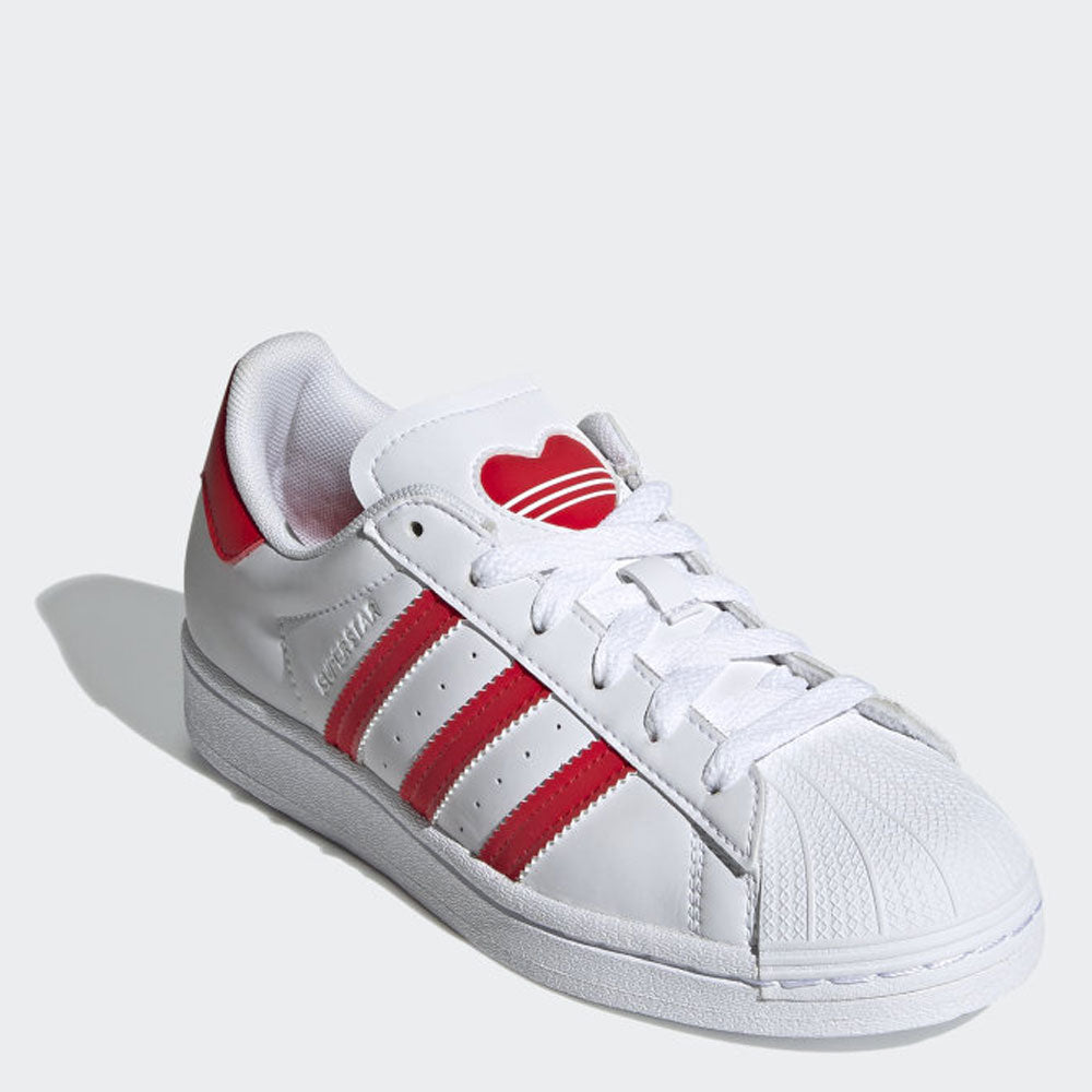 Scarpe Donna ADIDAS Sneakers linea Superstar J colore Bianco e Rosso a sconto Cuoieriashop Scarpe Donna ADIDAS Sneakers linea Superstar J colore Bianco e Rosso a sconto Cuoieriashop