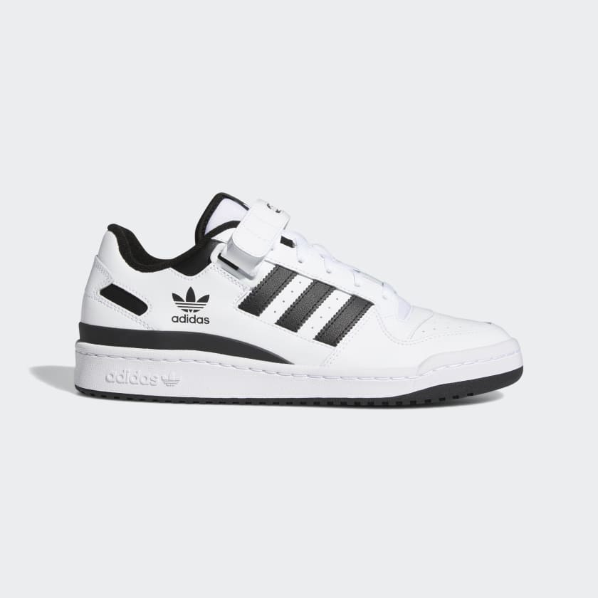 Scarpe ADIDAS Sneakers Uomo linea Forum Low in Pelle colore Bianco e Nero
