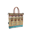 Borsa Donna a Mano con Tracolla GABS G3 Trasformabile in Tessuto stampa Tempio Bangkok Large