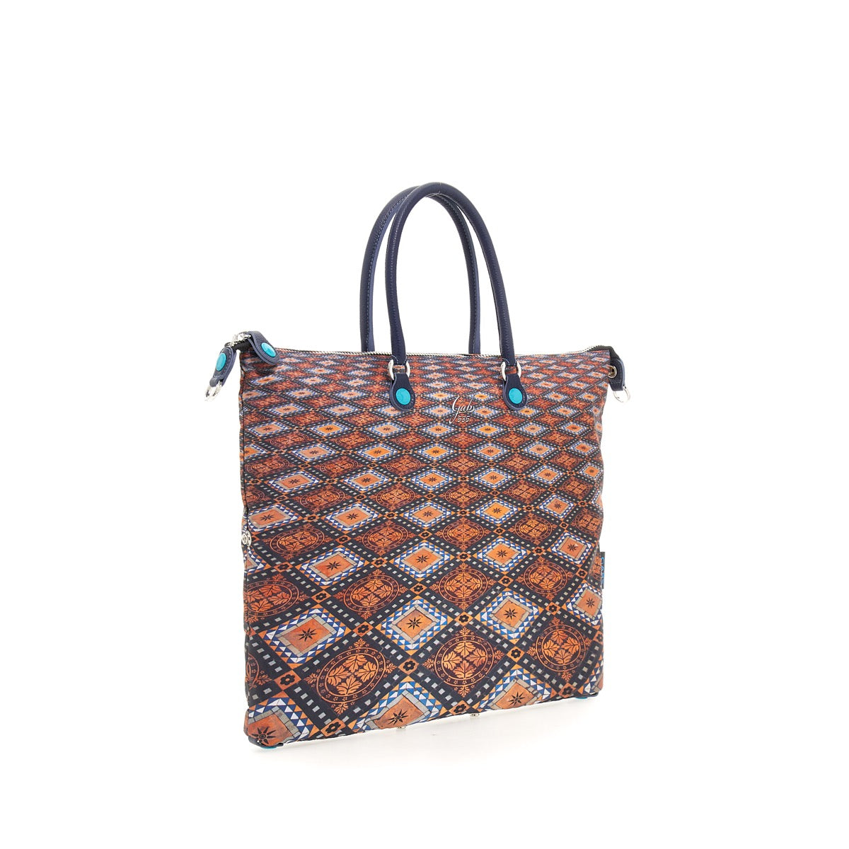 GABS G3 Convertible Damenhandtasche mit Schultergurt aus Stoff mit Fliesenmuster Junagarh Large