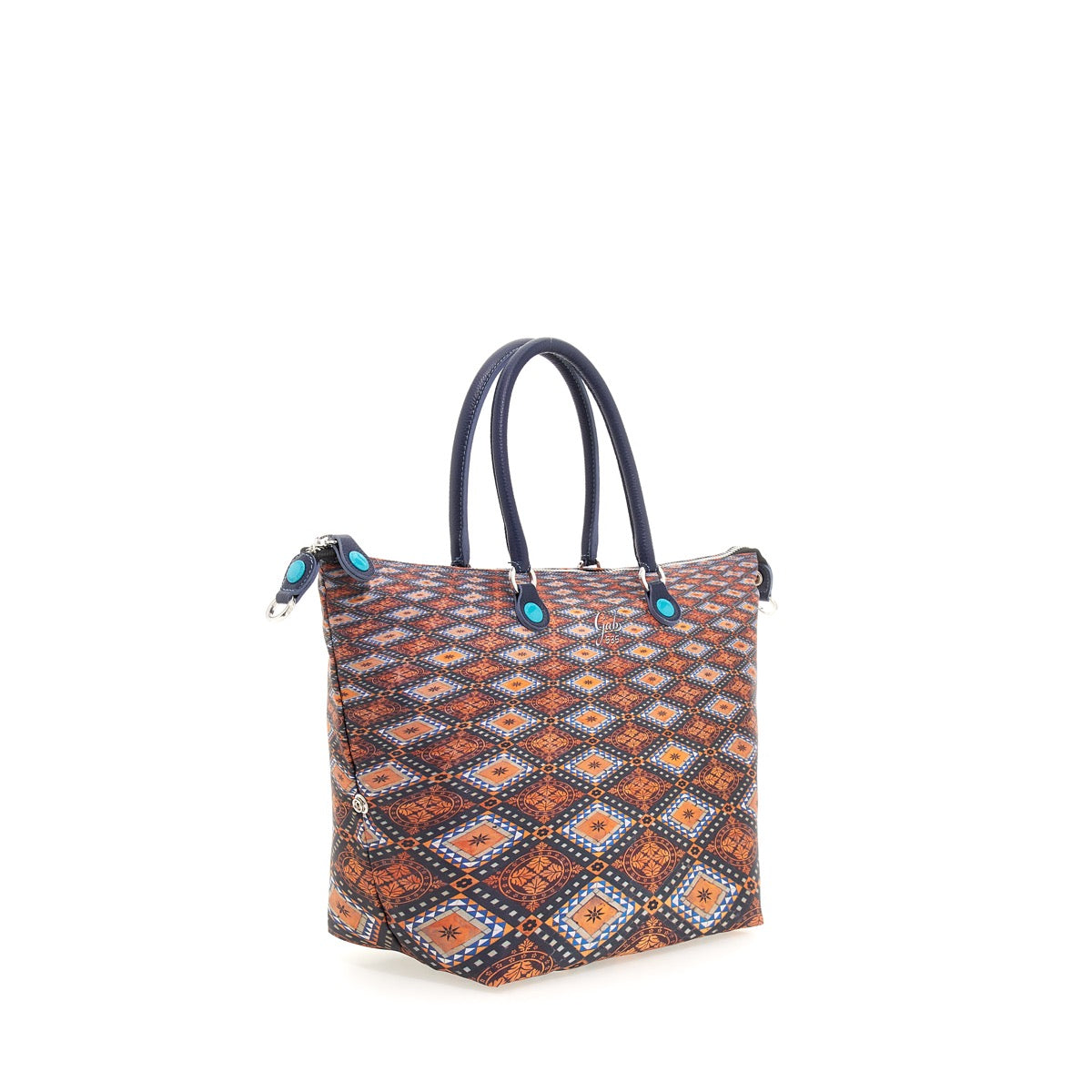 GABS G3 Convertible Damenhandtasche mit Schultergurt aus Stoff mit Fliesenmuster Junagarh Large