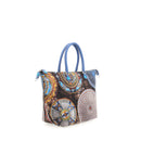 Borsa Donna a Mano con Tracolla GABS G3 Trasformabile in Tessuto stampa Piatti Ravello Large