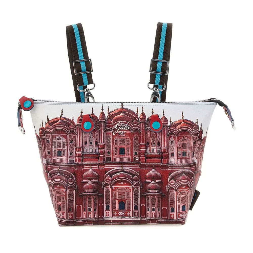Borsa Donna a Mano con Tracolla GABS G3 PLUS Holiday in Pelle stampa Rosso Jaipur Large