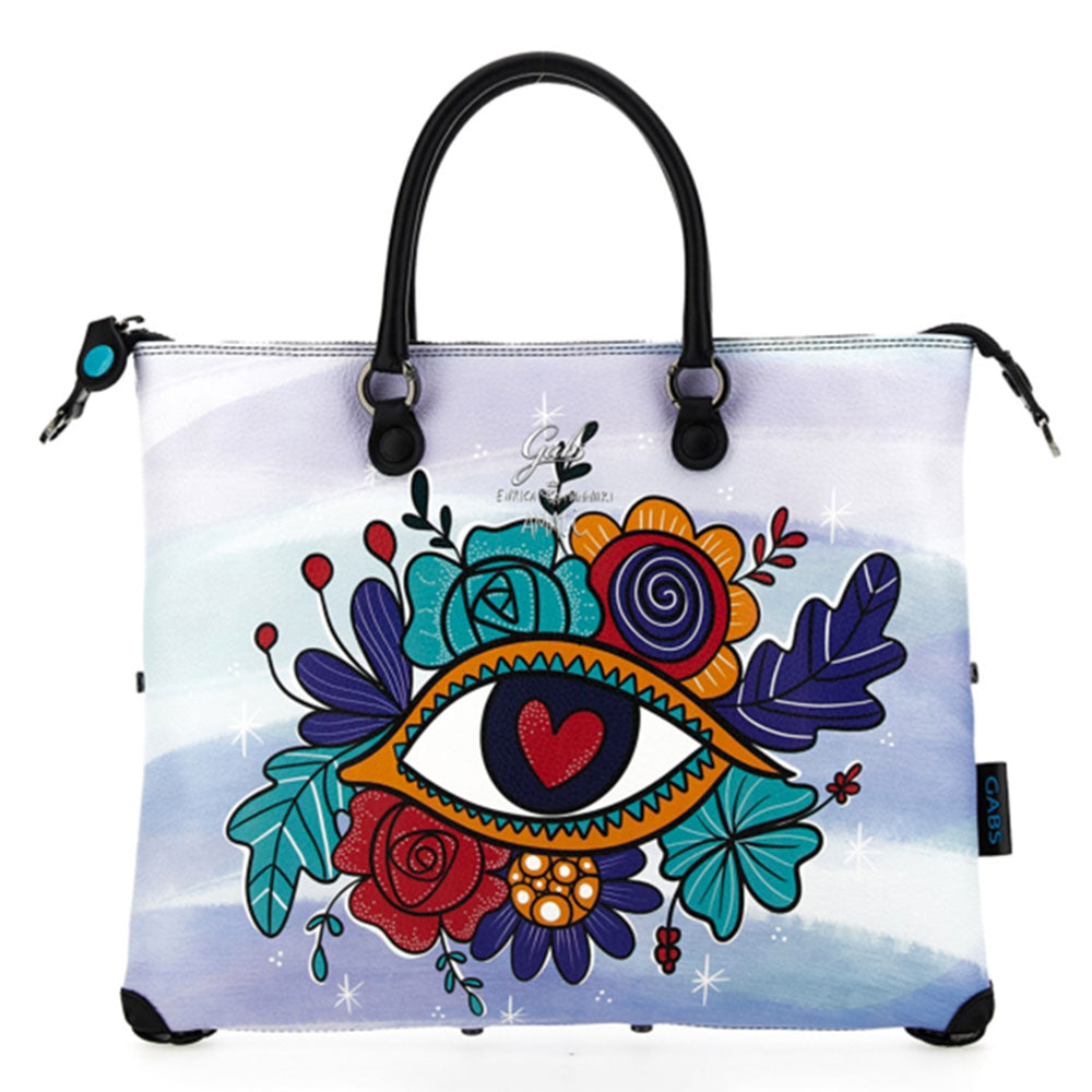 Borsa Donna a Mano con Tracolla GABS G3 PLUS Trasformabile in Pelle stampa Amati Large