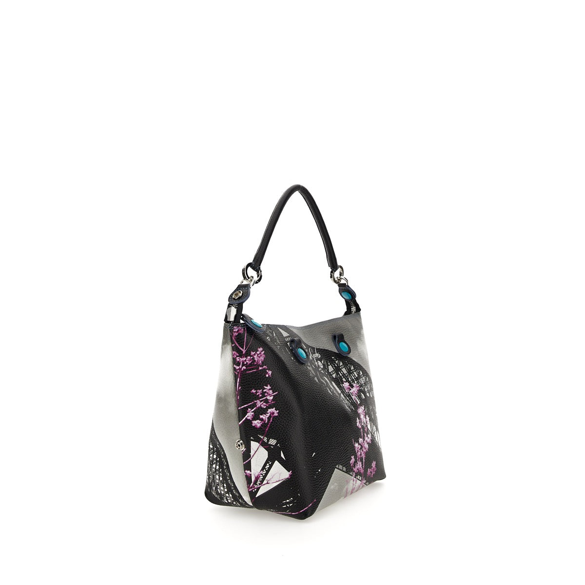 Borsa Donna a Mano con Tracolla GABS G3 PLUS Trasformabile in Pelle stampa Hell Gate Bridge Medium