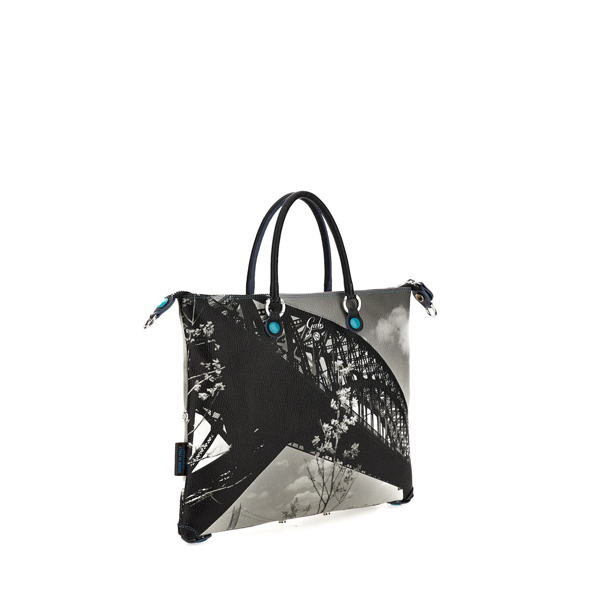 Borsa Donna a Mano con Tracolla GABS G3 PLUS Trasformabile in Pelle stampa Hell Gate Bridge Medium