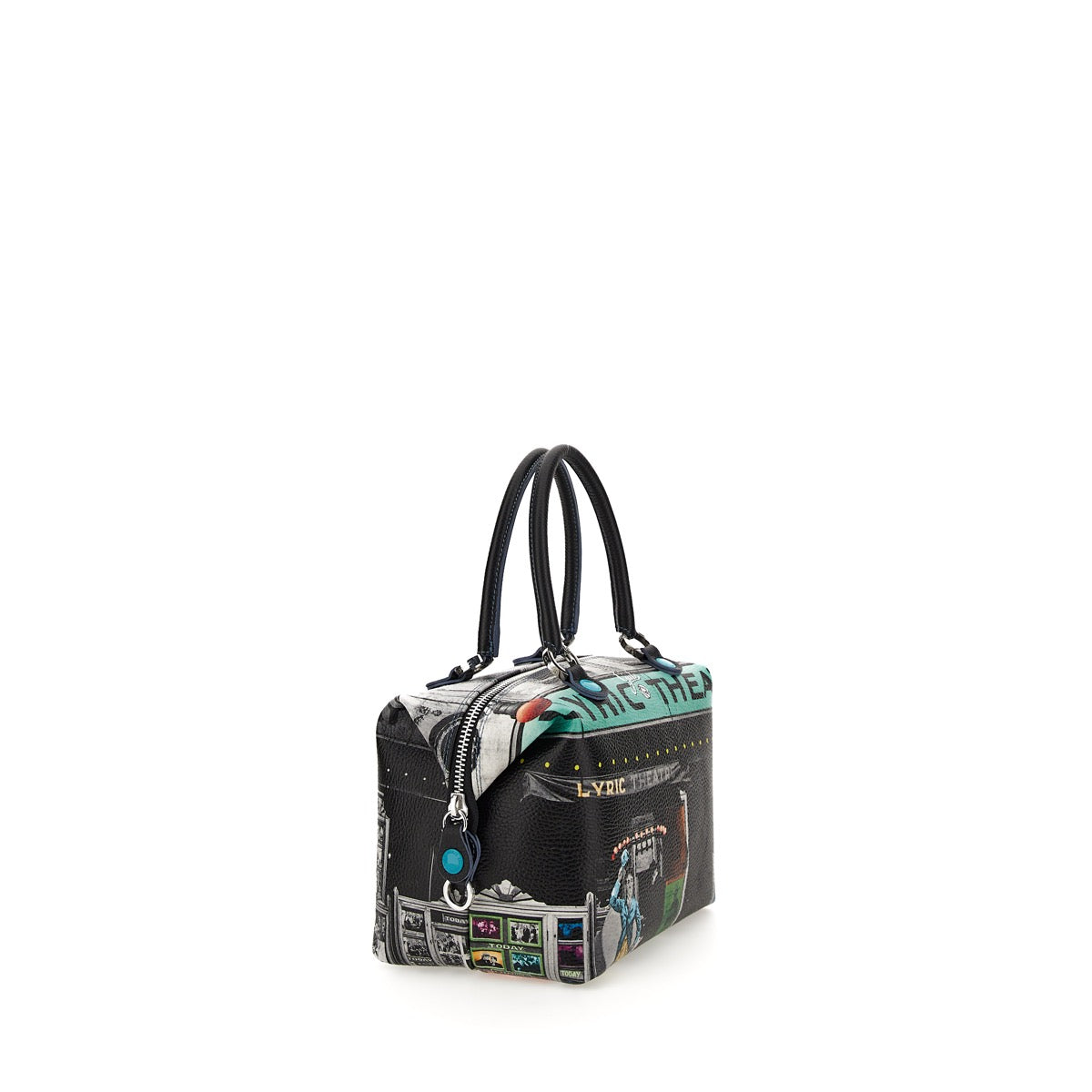 GABS G3 PLUS Wandelbare Damenhandtasche mit Schultergurt aus Leder mit Lyric Theater-Medium-Print