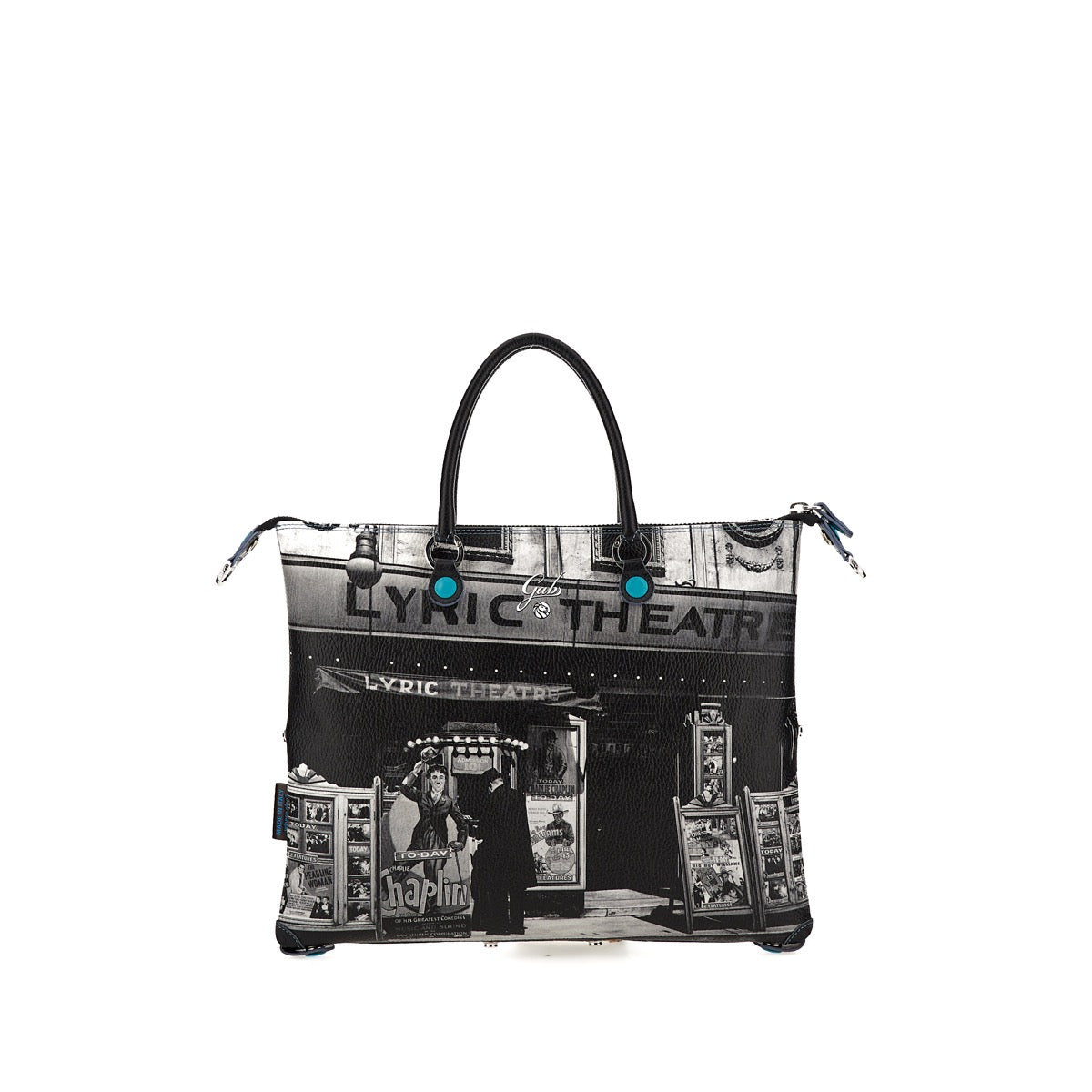 GABS G3 PLUS Wandelbare Damenhandtasche mit Schultergurt aus Leder mit Lyric Theater-Medium-Print