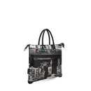 GABS G3 PLUS Wandelbare Damenhandtasche mit Schultergurt aus Leder mit Lyric Theater-Medium-Print