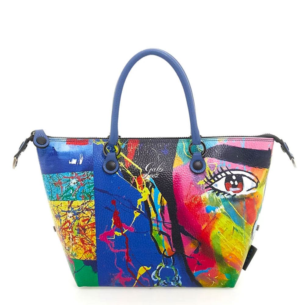 GABS G3 PLUS Damenhandtasche mit Schultergurt aus Frida Medium bedrucktem Leder