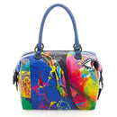 GABS G3 PLUS Damenhandtasche mit Schultergurt aus Frida Medium bedrucktem Leder