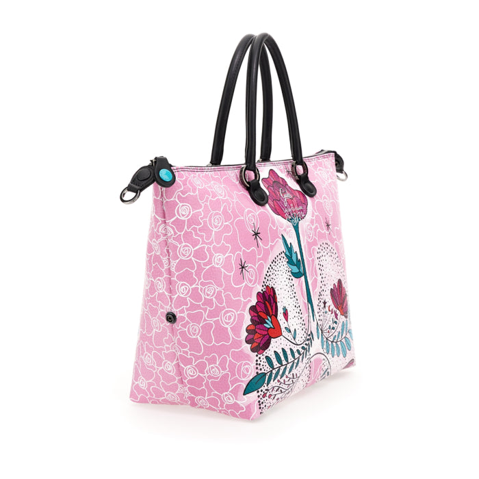 GABS G3 PLUS Wandelbare Damenhandtasche mit Schultergurt aus „Respira“-Leder mit mittlerem Aufdruck