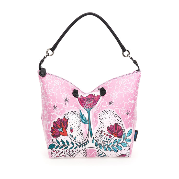 GABS G3 PLUS Wandelbare Damenhandtasche mit Schultergurt aus „Respira“-Leder mit mittlerem Aufdruck