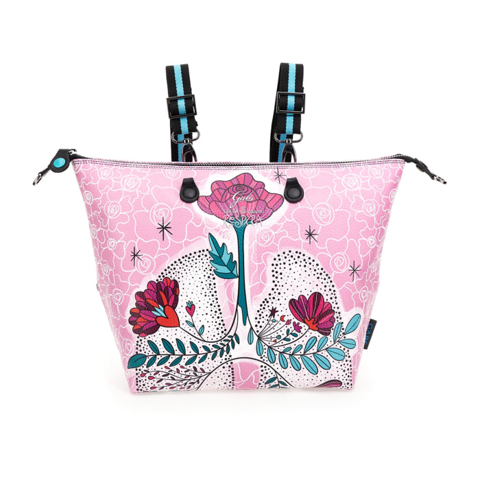 GABS G3 PLUS Wandelbare Damenhandtasche mit Schultergurt aus „Respira“-Leder mit mittlerem Aufdruck