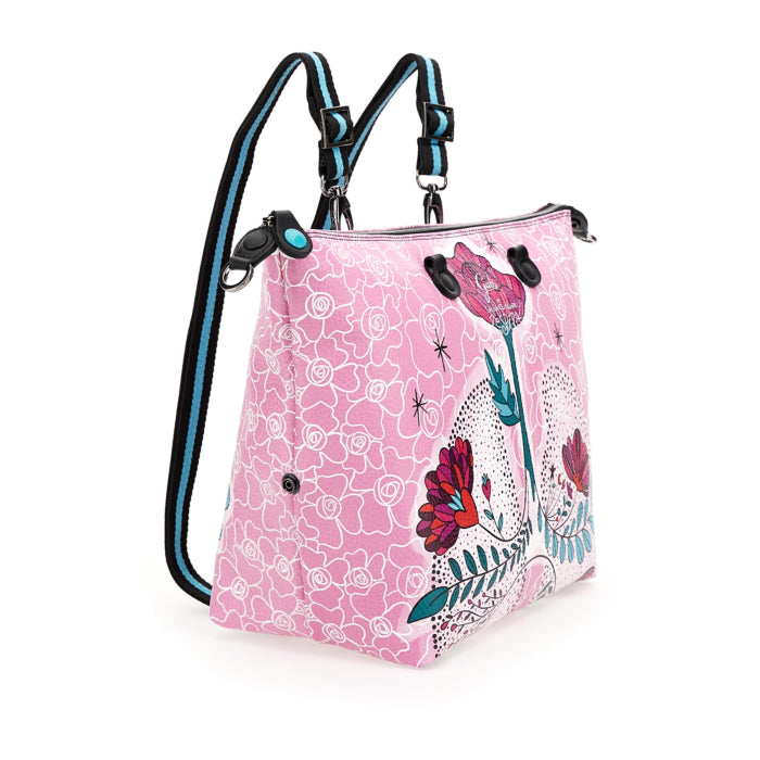 GABS G3 PLUS Wandelbare Damenhandtasche mit Schultergurt aus „Respira“-Leder mit mittlerem Aufdruck