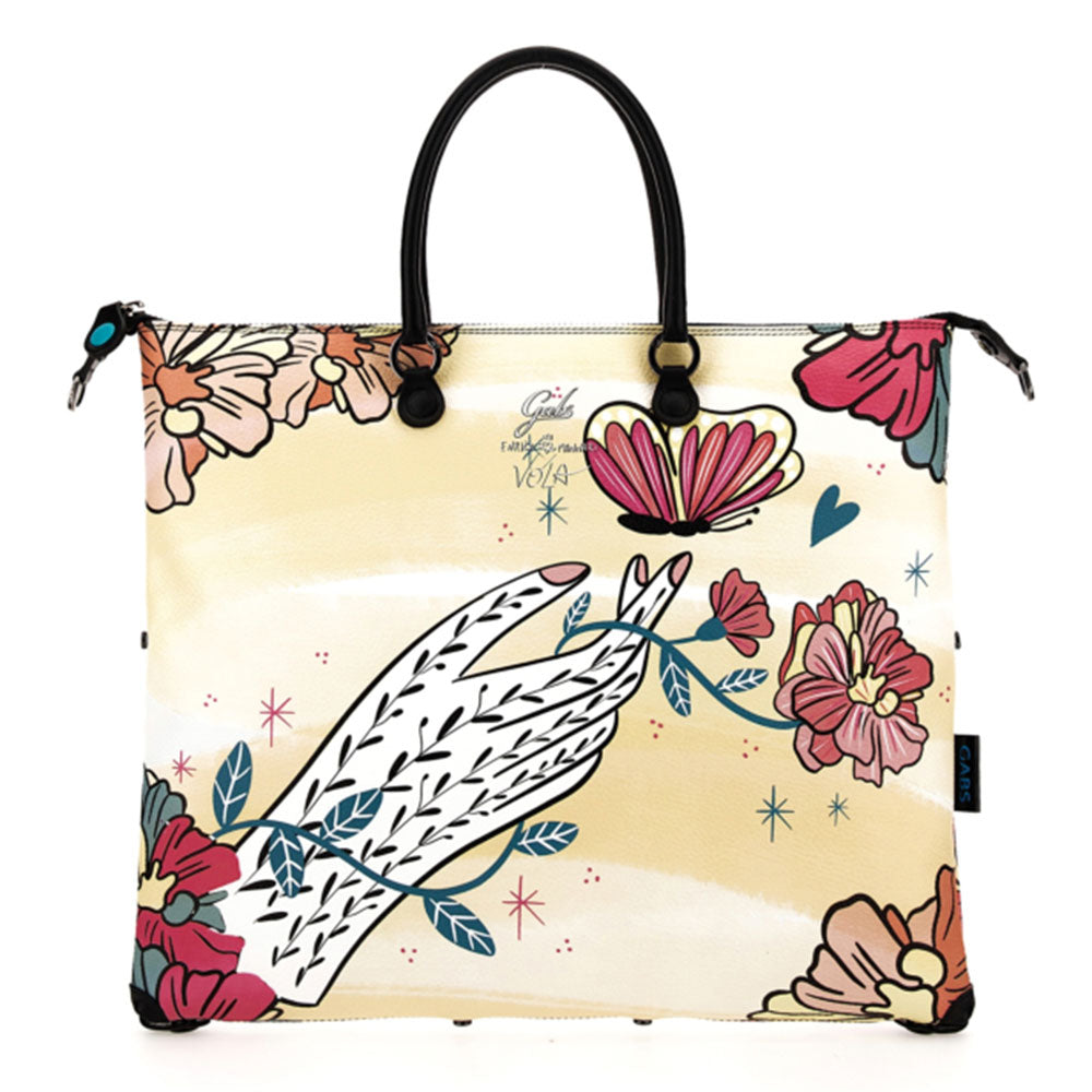 Borsa Donna a Mano con Tracolla GABS G3 PLUS Trasformabile in Pelle stampa Vola Medium