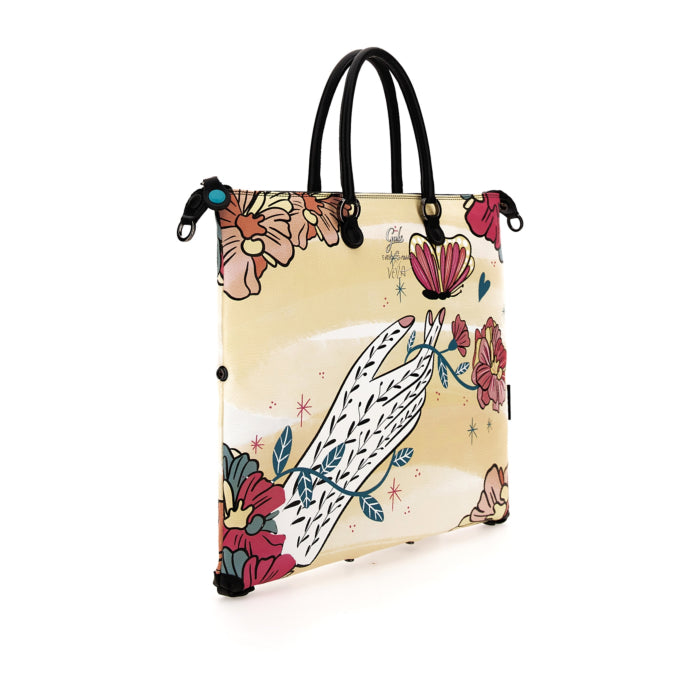 GABS G3 PLUS Wandelbare Damenhandtasche mit Schultergurt aus Vola Medium bedrucktem Leder