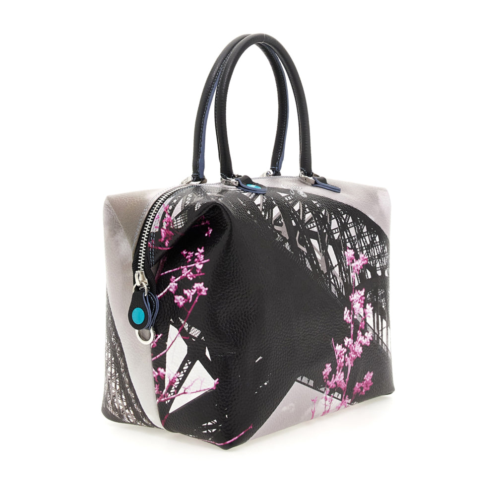 Borsa Donna a Mano con Tracolla GABS G3 PLUS Trasformabile in Pelle stampa Hell Gate Bridge Large
