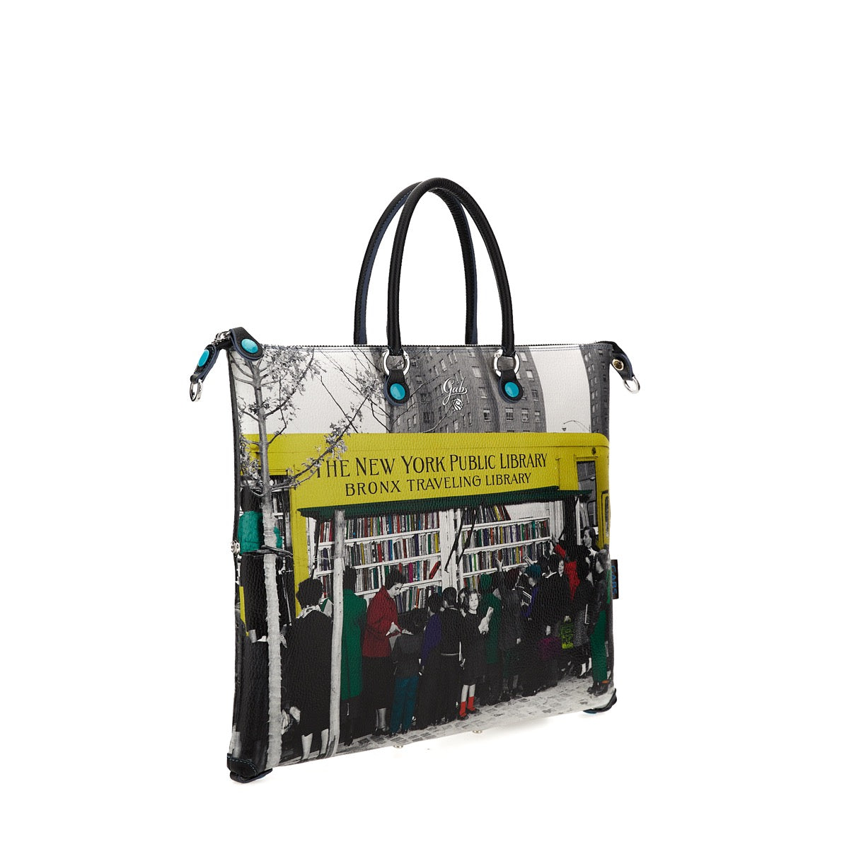 GABS G3 PLUS Wandelbare Damenhandtasche mit Schultergurt aus Leder mit Book Mobile-Großdruck