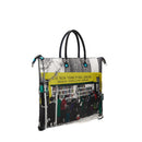 GABS G3 PLUS Wandelbare Damenhandtasche mit Schultergurt aus Leder mit Book Mobile-Großdruck