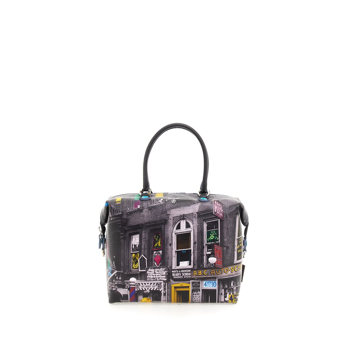 GABS G3 PLUS Wandelbare Damenhandtasche mit Schultergurt aus Leder mit Harlem Street-Großdruck