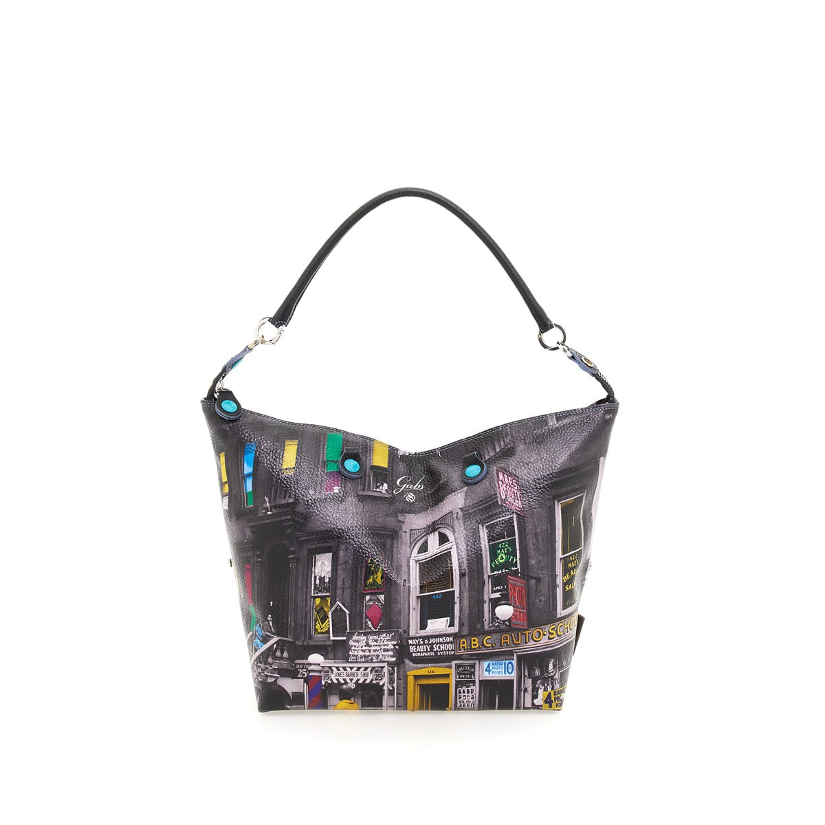 GABS G3 PLUS Wandelbare Damenhandtasche mit Schultergurt aus Leder mit Harlem Street-Großdruck