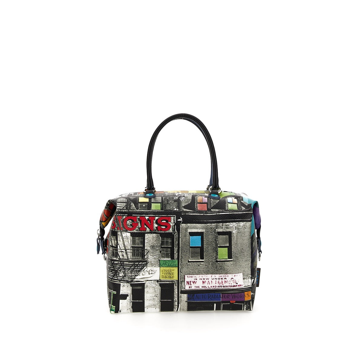 Borsa Donna a Mano con Tracolla GABS G3 PLUS Trasformabile in Pelle stampa Broome Street Large