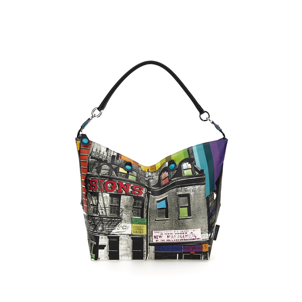 Borsa Donna a Mano con Tracolla GABS G3 PLUS Trasformabile in Pelle stampa Broome Street Large