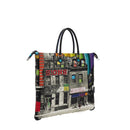 Borsa Donna a Mano con Tracolla GABS G3 PLUS Trasformabile in Pelle stampa Broome Street Large