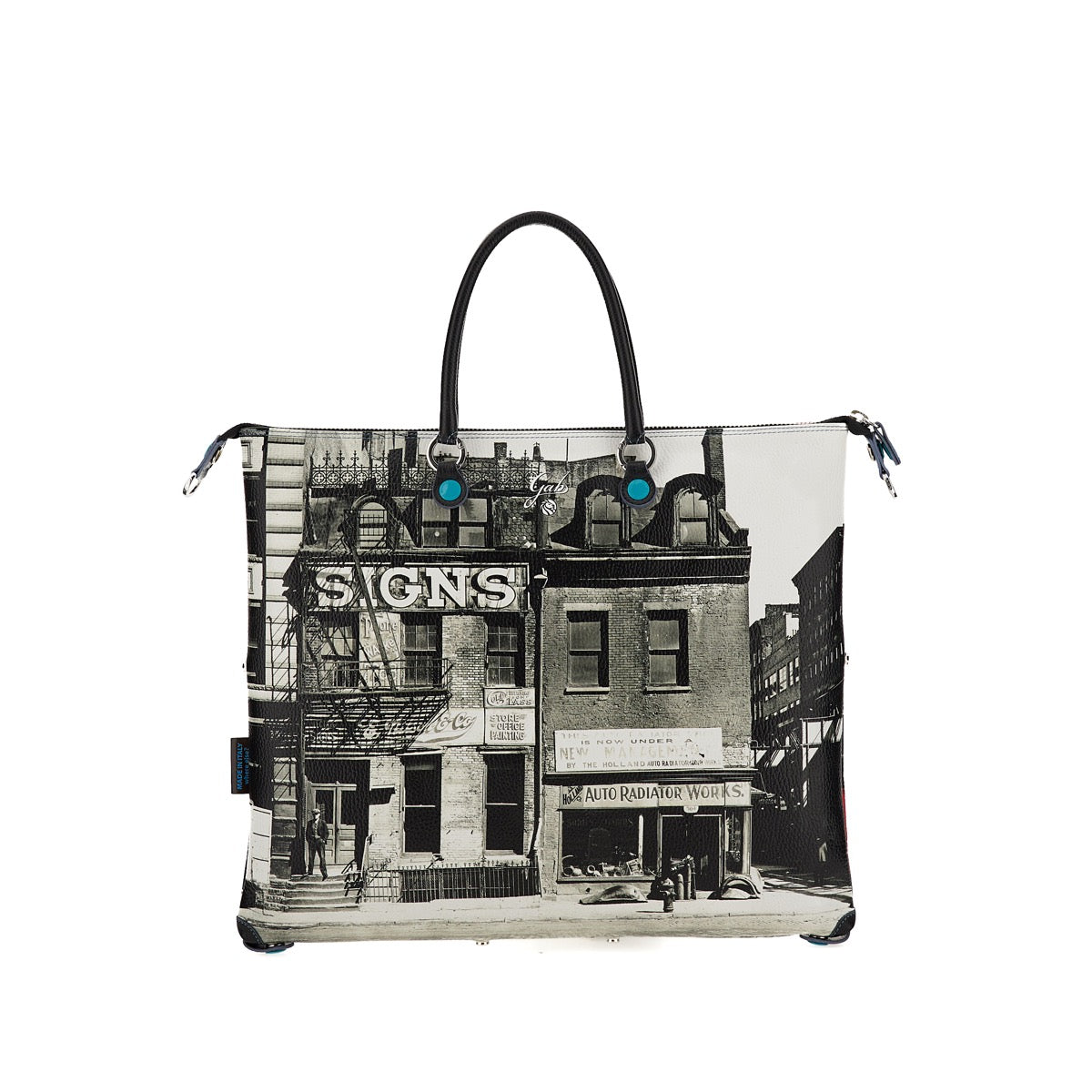 Borsa Donna a Mano con Tracolla GABS G3 PLUS Trasformabile in Pelle stampa Broome Street Large